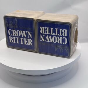 Vintage Charrington Crown Bitter Beer Coasters Wood Pup Sealed Bulk Pub Bar Adv